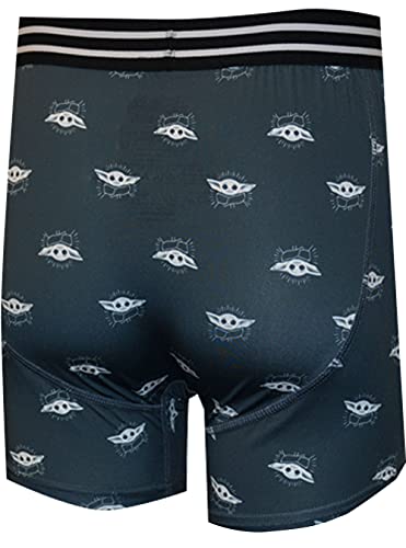 Mad Engine Mens Star Wars Mandalorian Grogu The Child Performance Boxer Brief2