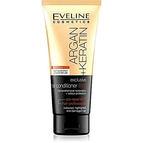 Eveline Argan + Keratin 8-in-1 Hair Conditioner 6.8 fl oz/200 ml