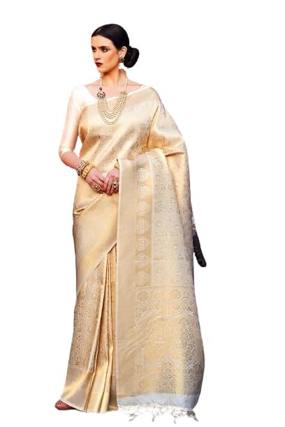 ADARSH ENTERPRISE Women's Banarasi Silk Ethnic Saree With Unstitched Blouse Piece Latest New - AF- 2157