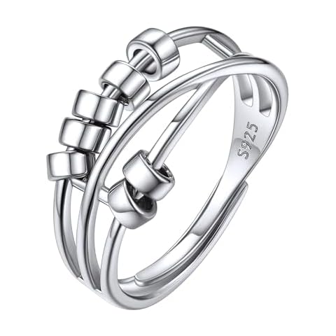 ChicSilver Adjustable Anxiety Fidget Ring Cover