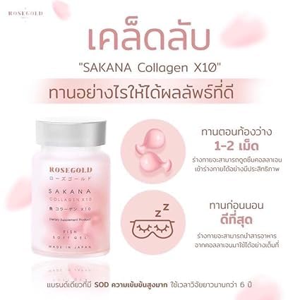Amazon.com: Rosegold SAKANA 膠原蛋白x 10 : 健康與家庭