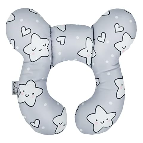 Baby Car Seat Travel Neck Pillow Infant Head Neck Support Cushion Newborn Cute Cartoon Car Sleeping Pillow Neck Rest Pillow Soft U-shaped Head Neck Protector Pillow for Pushchair Stroller Car Seat Cover