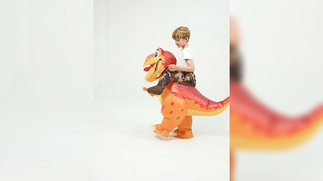 Disfraz Inflable de Dinosaurio T Rex para Niños miniatura 7