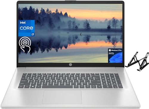 HP (エイチピー) 2024 ビジネスノートパソコン 17.3インチ HD+ タッチスクリーン、Intel Core i7-1355U (最大5GHz)、32GB RAM、2TB SSD Intel Iris Xe Graphics、Wi-Fi 6、バッ