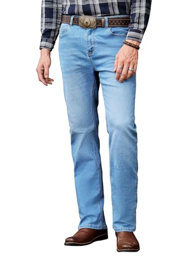Finding the Best Boots for Selvedge Jeans: Your Ultimate Guide 13 JMIERR Men's Stretch Jeans Boot Cut Western Retro Cowboy Straight Leg Denim Pants, 38W x 30L, Dusk Blue