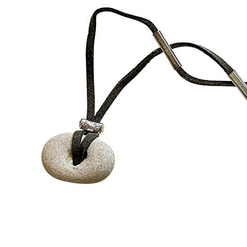 Pendant Necklace Healing Hag Stone Protection Witch Natural and Spiritual Jewelry Pendant Witch Stone, Fairies Stone, Odin Amulet
