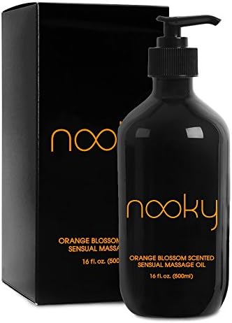 Nooky Orange Blossom Massage Oil. With Jojoba and Essential Oils. For Massaging 16 ounce.