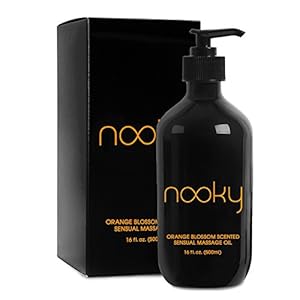 Nooky Orange Blossom Massage Oil. with Jojoba and Essential Oils. for Massaging 16 Ounce.