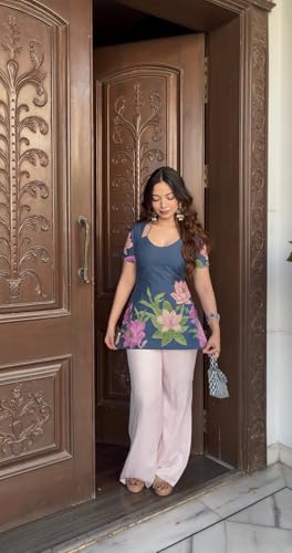 Image of ANNI Designer Cotton Short Kurti for Women | Stylish Kurti | Short Kurti Top | Casual Kurta for Women | Comfortable Cotton Kurtis for Womens