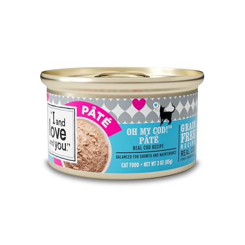 Image of I and love and you Wet Cat Food - Oh My Cod Pate - Cod Recipe, Grain Free, Filler Free, 3oz Pack of 24 Cans