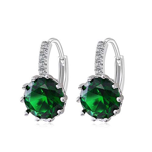 Boucles d'oreilles argent 925 anti-allergie avec zircon 10mm chic