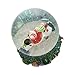 Christmas Glass Snow Globe Polystone Water Globe with Music for Holiday Santa Claus and Snowman