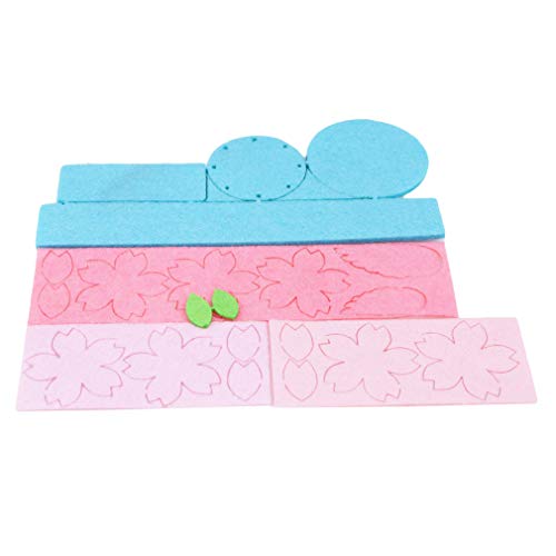 L_shop Creative Home Decoration Windbell Kit Owl Cherry Blossoms Animal DIY Handmade Materials Sewing Kit Outdoor Indoor for Garden Gift,Felt,Cherry Blossoms