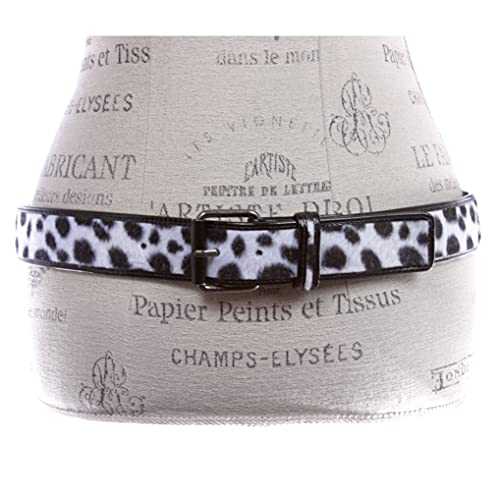 Women's Patent Leather Animal Faux Leopard Fur Fashion Belt3