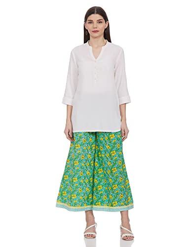 Image of Amazon Brand - Myx Women's High Rise Cotton Relaxed Fit Palazzo (Available in Plus Sizes)