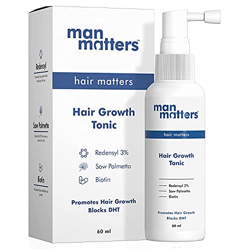 Knot Man Matters Hair Tonic | 3% Redensyl | DHT Blocker | Reduce Hair Fall | Added Saw Palmetto & Biotin | SLS & Paraben Free | No Side Effects | 60 ml