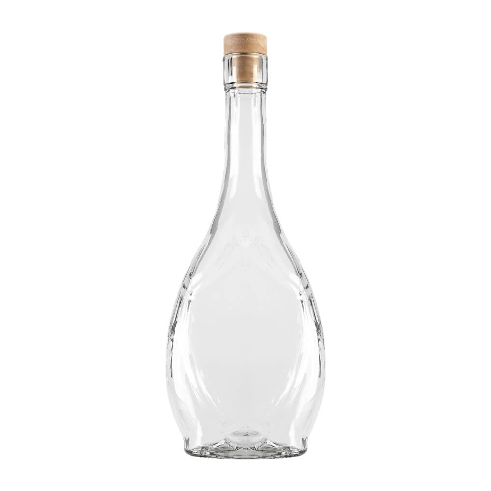 Icona Lot de 50 bouteilles en verre vides de 500 ml avec bouchons - Verre élégant et moderne - Pour la conservation du vin, des teintures mères, du miel et du sirop