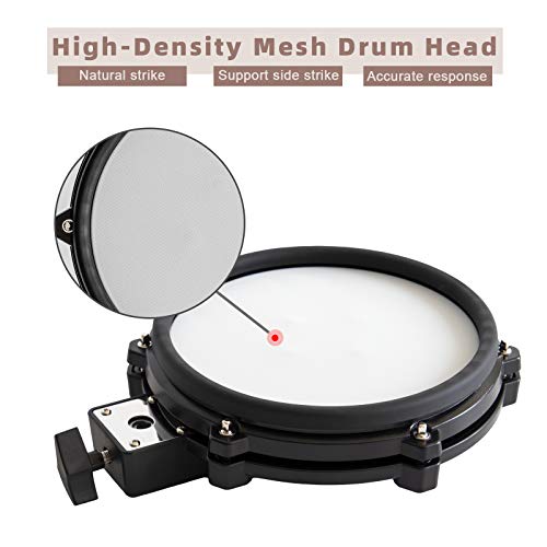 LAGRIMA LAG-710 Mesh Kit Electric Drum Set, 8 Piece Electronic Drum Kit with Adjustable Drum Throne, Headphones, Drumstick, Connection Cables, Solid Support Set - Thumbnail 5