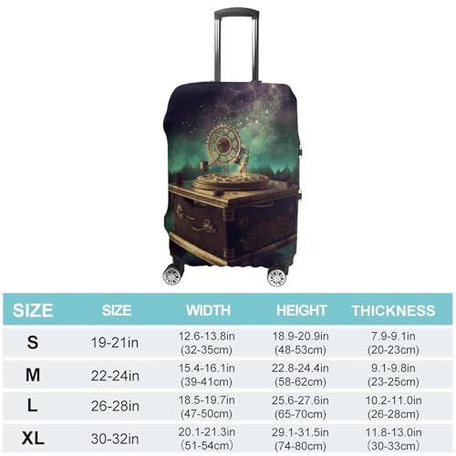 Travel Luggage Cover Protectors Elastic Anti-scratch Suitcase Cover Washable Luggage Sleeve Dream Music Box Suitcase Cover Protector Fit 18-32 Inch Suitcases Travel Accessories M2