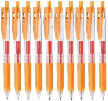 Zebra Sarasa Clip Bolígrafo Gel Tinta Naranja 0.3mm Pack 10 miniatura 1