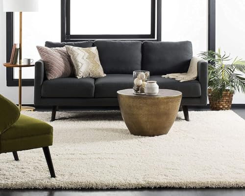 Image of SAGON Anti-Skid Shaggy Carpet Rug for Home | Ultra-Soft Plush Floor Mat for Living Room & Bedroom | Non-Slip, High-Density, Cozy Luxury Decor| 8 x 10 Feet Ivory