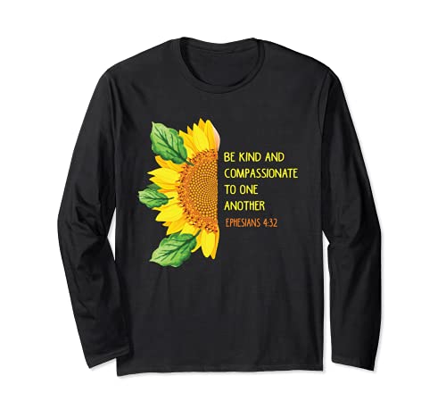 Ephesians 4:32 Christian Bible Verse Religious Long Sleeve T-Shirt, Black