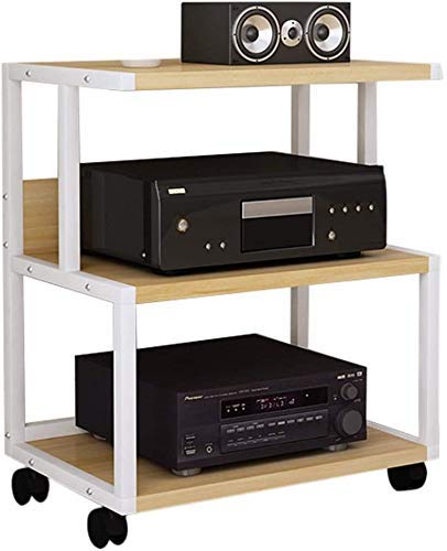 The 945112 Racks Floor Printer Shelf Multi-Layer fax Racks Mobile Printer Bracket Office Copier Bracket Kitchen Microwave Oven Rack (Color : White, Size : 50 * 40 * 70cm) Made in India