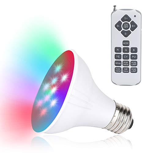 COOLWEST 120V LED Spa Lights Bulb 12W RGB Multi Color LED Spa Light with Remote for Pentair Hayward Spa Fixture Hot Tub Spa Inground Pool Bulb Replacement Bulb E26 Base