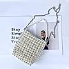 JOPOYOCO Portefeuille à perles pour femme - Sac bandoulière pour femme et fille - Mariage, soirée, bal de fin d'année, blanc cassé #1