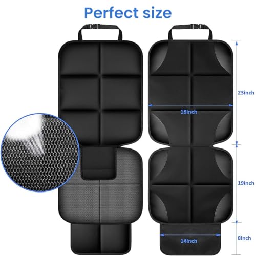 Image of STHIRA Car Seat Cover Protector,Waterproof 600D Fabric Car Seat Protector with 2 Storage Pockets Safe for Chilidrens,Anti-Slip&Resistant Pet Car Seat Protector Cooling Seat Cushion for Dogs,SUV,Sedan
