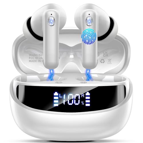 Nerunsa Cuffie Bluetooth senza fili Bluetooth Bass Stereo, 50 ore