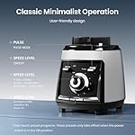 Blenders for kitchen, 1800W Smoothie Blender, Professional High Speed Countertop Blender with Stainless Steel Blades, 68-oz. Pitcher Ice Crushing & Frozen Fruit, BPA Free, Silver - Image 4