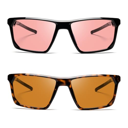 Image of Fluorescent-41 Pink Tinted Blue Light Blocking Glasses for Migraine, Light Sensitivity, Photophobia JF5002