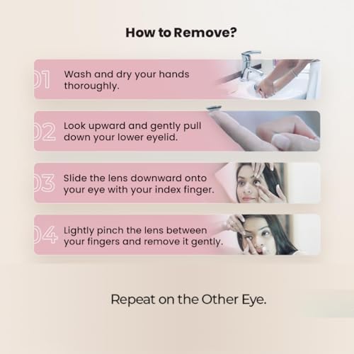 Image of Bausch & Lomb Lacelle Premium Color Contact Lens - (Brown) | with Power | Monthly Disposable| Hydrogel Material | (-2.5, Pack of 1)