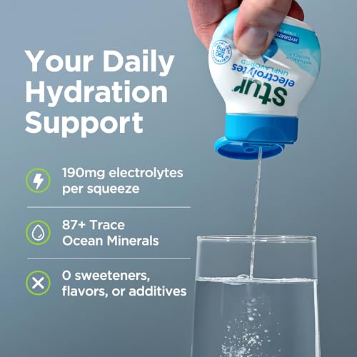 Image of Stur Electrolyte Drops | Source of B Vitamins for Instant Hydration | No Sugar, No Sweeteners | Zero Calories | Unflavored Liquid Water Enhancer | Vegan & Keto Friendly | 5 Bottles (Makes 160 Drinks)