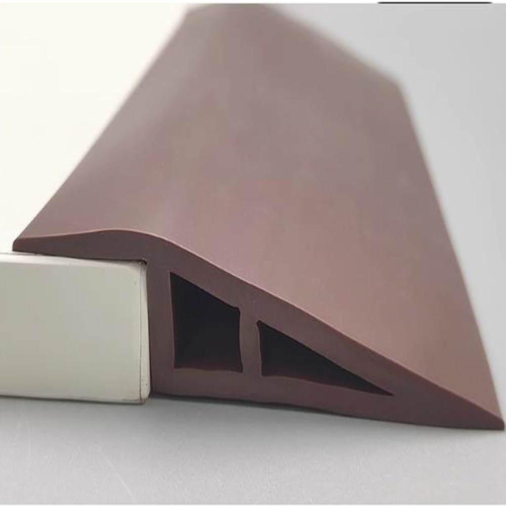 Psmpengamz Coffee Pvc Floor Transition Strip, Carpet Edge Strip Self Adhesive, Flexible Carpet Edging Trim Strips, Height Compensation 0.4In(,3M)