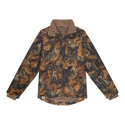 Image of Mossy Oak Sherpa Fleece Lined Camo Hunting Jacket for Men