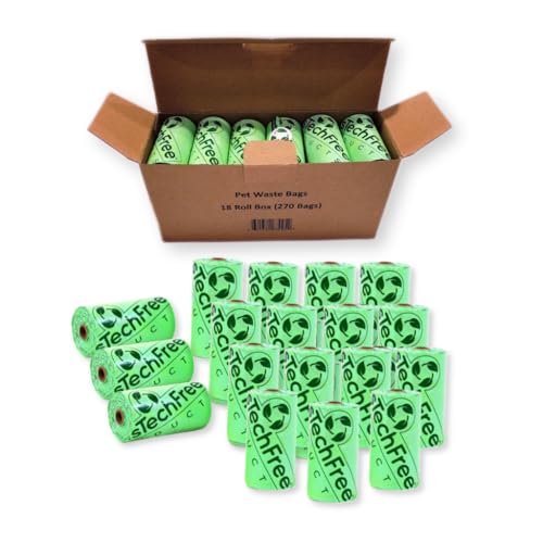 Plastech Pet Waste Disposal Bags - 100% Compostable/Plant-Based, 270 Count