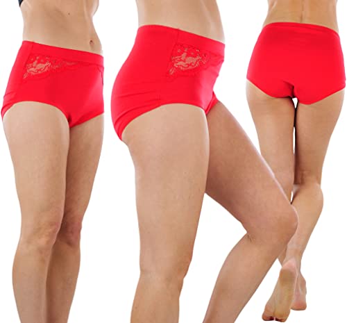 Image of ToBeInStyle Women's Pack of 6 High-Waisted Girdle Brief Tummy Support Everyday Panties