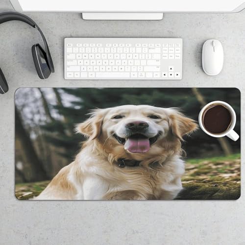 Funny Golden Retriever Mouse Pad grande antideslizante miniatura 5