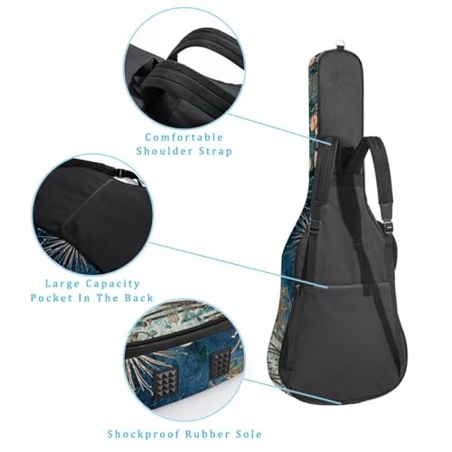 Housse de guitare en tissu Oxford épais rembourré avec boucle de suspension et sangle de cou Motif pissenlits, Multicolore 5., 42.9×16.9×4.7 in, Sac de transport tendance pour guitare - Les Beatles, Paul McCartney, John Lennon, RIngo Starr, George Harrison Housse de guitare en tissu Oxford épais rembourré avec boucle de suspension et sangle de cou Motif pissenlits, Multicolore 5., 42.9x16.9x4.7 in, Sac de transport tendance pour guitare – Image 4