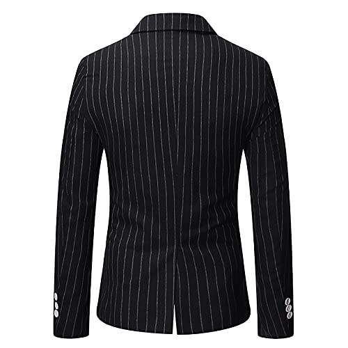 Premium Suit for Men's Fashion Business Blazer Casual Stripe Printed Double Breasted Formal Dress Coat Jacket3