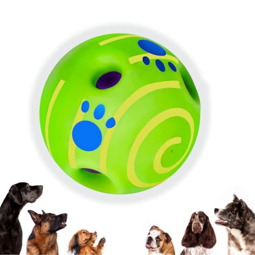 HTE Pro Interactive Giggle Ball for Dogs 5 Inch, Wobble Wag Ball for dogs, Dog Ball Toy for Large, Medium and Small Dogs