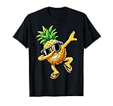 Dabbing Pineapple Sunglasses Hawaiian Aloha Beaches Hawaii T-Shirt