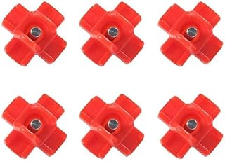 6Pcs Red Chicken Nipple Waterer Horizontal Automatic Poultry Nipples Horizontal Side Mount Chicken Drinkers