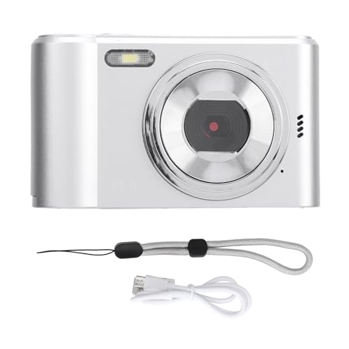 Cámara digital 48MP 2.7K pantalla 2.4 pulg. plata