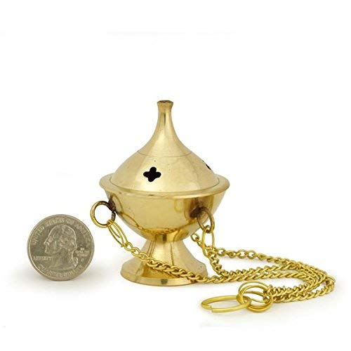 Brass Burner Extra Small Hanging Quatrefoil Jali 3.25