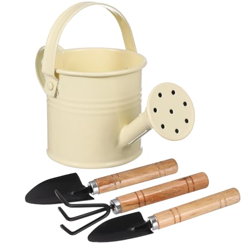 Kisangel 1 Set Small Watering Can with Garden Spade and Rake Garden Tools for Gardening Outdoor Beach Sand