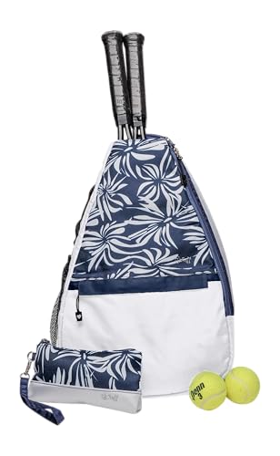 Glove It Tennis Backpack for Women, Lightweight Ladies Tennis Bag & Sling Backpack for 2 Racquets, Balls, Water Bottle - Island Breeze