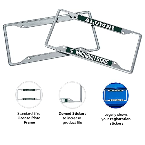 Michigan State University Spartans Msu Go Green Metal License Plate Frame For Front Or Back Of Car Officially Licensed (Alumni) #TOP2